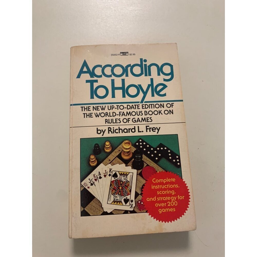 According to Hoyle by Richard L. Frey Paperback Book Vintage LS8